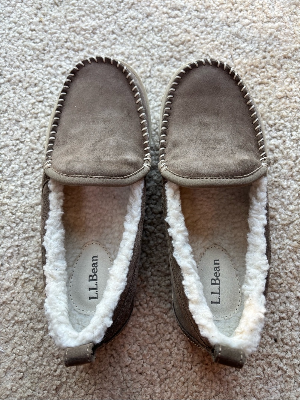 L.L. Bean Suede Moccasin Slippers - Women’s Size 6 - New never worn